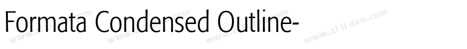 Formata Condensed Outline字体转换